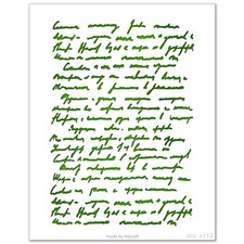 Handwriting Script Stencil - Cursive Writing Text Pattern 10 Mil Mylar Template