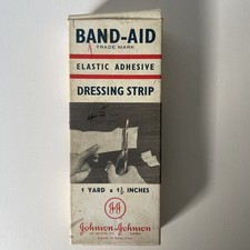 JOHNSONS VINTAGE Elastic Adhesive Dressings Box with Original Bandage Complete