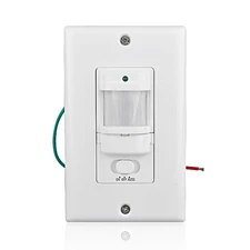 BS033C 110v Motion Light Switch, 180 Degree View Occupancy Switch, Wall Switc...