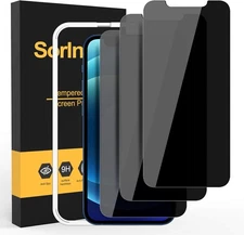 3-Pack Privacy Screen For iPhone 12/12 Pro Black, Black 