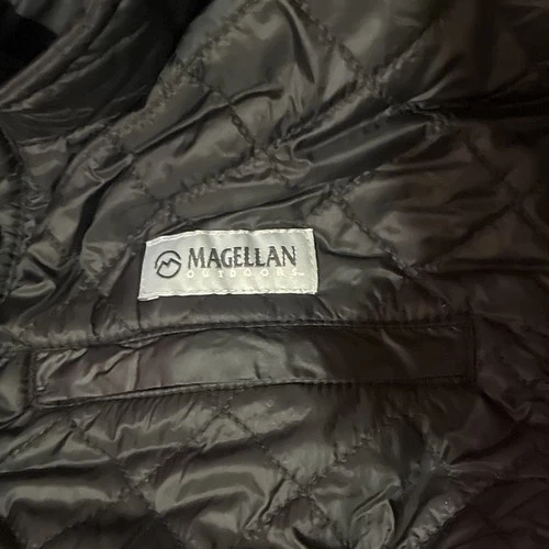 Magellan Outdoors Campfire Men’s M Green/Black Quilted Fleece Pullover image 3