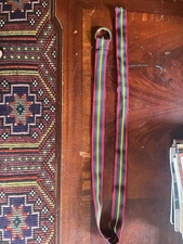 Drake's London D Ring Ribbon Regimental Stripe Belt Menswear