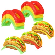 120 Pack Disposable Taco Holders, Individual Colorful Single Taco Stands