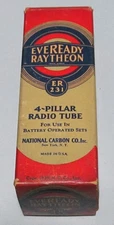 EVEREADY RAYTHEON ER231 TRIODE - NOS/NIB - TESTED - ORIGINAL BOX - DATA SHEET