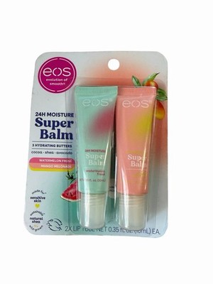 Eos Super Balm Lip Balm Watermelon Fros Mango Melonade 24 Hour Moisture 2 Pack