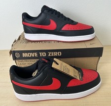 Nike Court Vision Low NN Shoes Mens 13 Black  Red White FJ0685 010- New w/ Box