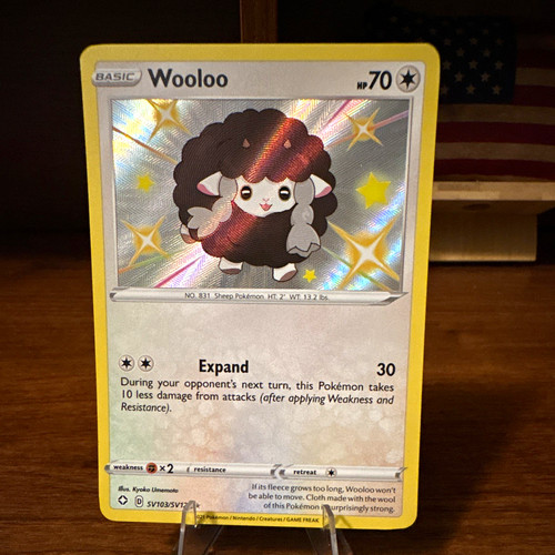 Pokémon TCG Wooloo SV103/SV122 Shining Fates Shiny Vault Shiny Holo Rare 70