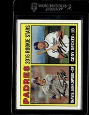 2016 Topps Heritage #174 Padres Rookie Stars Travis Jankowski / Cody Decker RC