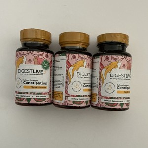 DigestLive Constipation Relief Travel formula for Women 3 Bottles 30 Capsules Ea