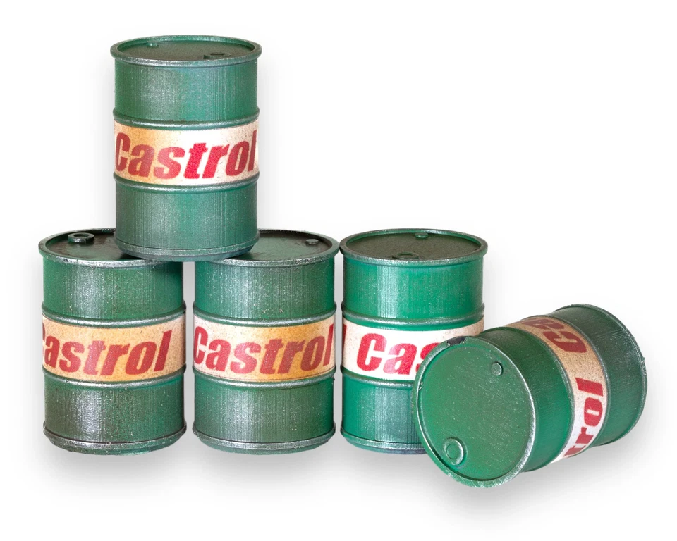 BUNTERS YARD Castrol Oil Drums - Weathered - OO Gauge
