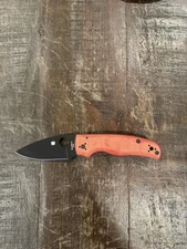 Spyderco Shaman M390 DLC Blade Orange Micarta  C229MORM390BKP Factory 2nd