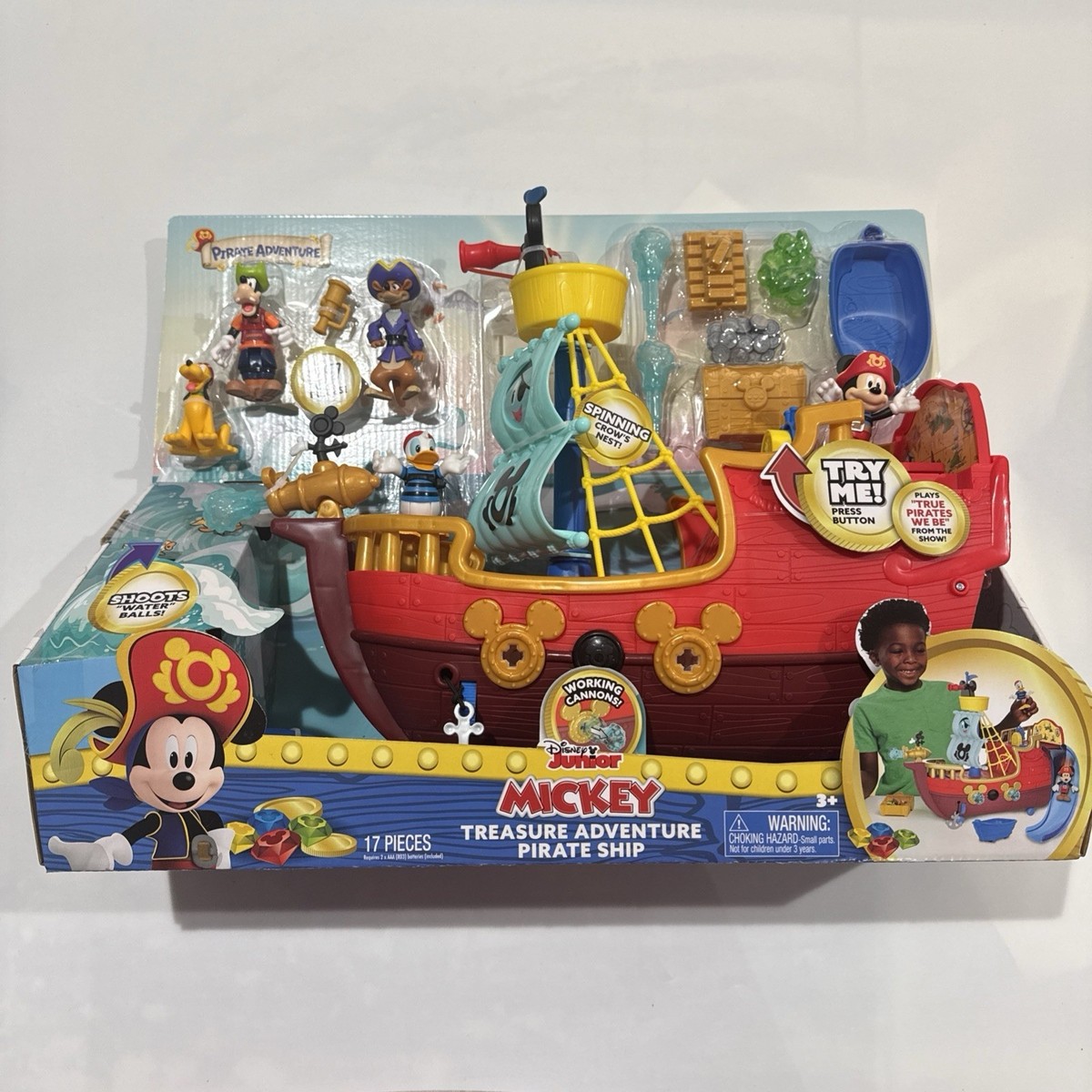 DISNEY JUNIOR Mickey Mouse Treasure Adventure Pirate Ship NEW