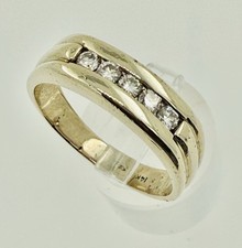 14K Men's 0.50 CT. T.W. Diamond Five Stone Ring, size 11