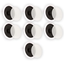 Theater Solutions TS65C Flush Mount Speakers with 6.5" Woofers Ceiling 7 Pack