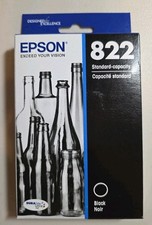 Epson 822 Black Ink Cartridge - New Sealed 07/27