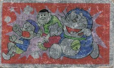 Doraemon Nobita Gian Menko Card Japanese Anime Cartoon Retro Vintage