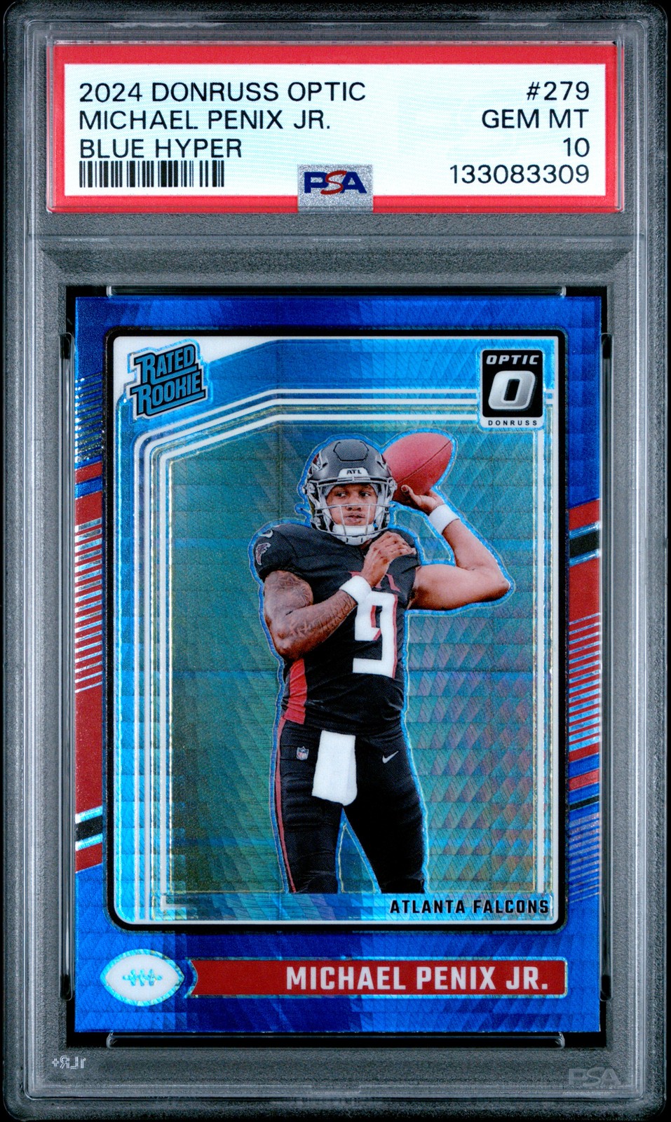 2024 Panini Donruss Optic #279 Michael Penix Jr. Blue Hyper PSA 10