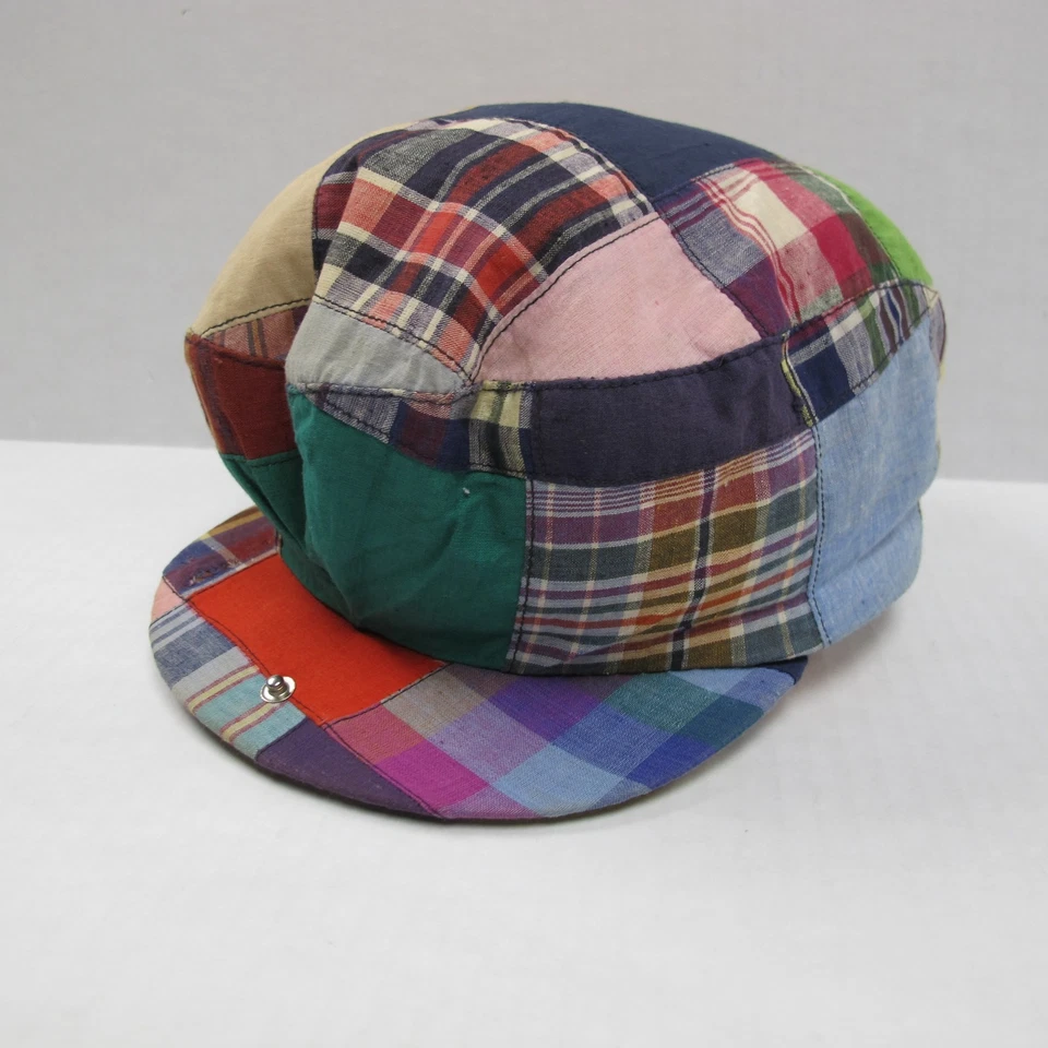 Винтажная мужская большая шапка Kangol Madras Newsboy хип-хоп лоскутное одеяло 90-е США - Изображение 2 из 4