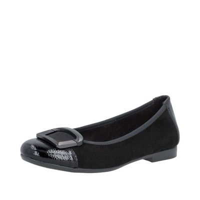 Remonte Damen Ballerina Schwarz/Lack D0K12-02 Damen Schuhe