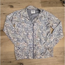 Athleta Girl XXL 16 Ice Storm Soft Lined Full-Zip Gray Printed Jacket Preowned