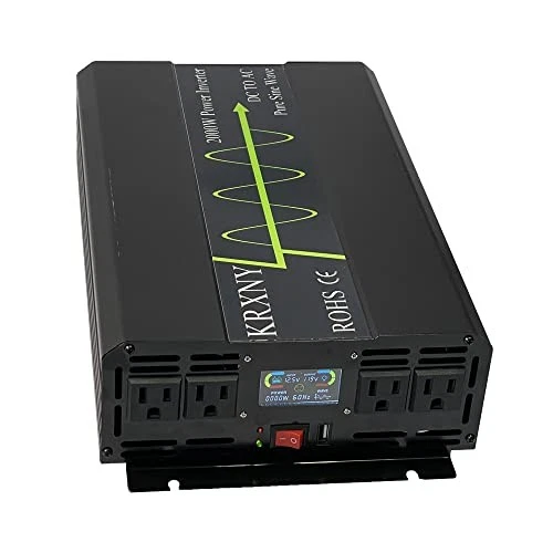 2000W Power Inverter 12V DC to 120V AC 60HZ Pure Sine Wave with USB Port LCD  - Image 2 of 4