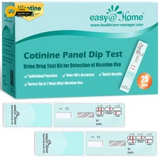 Cotinine Medical Test Strips 25 Count 99 Accuracy Easy Dip Test for Nicotine