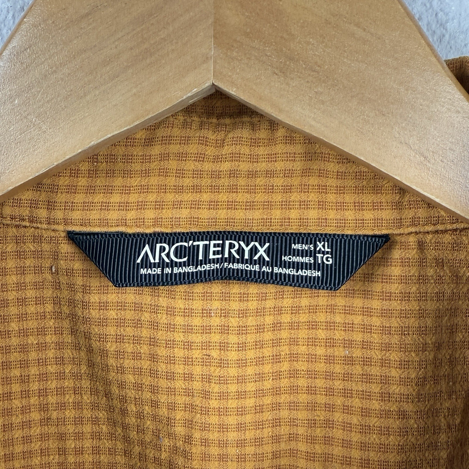 ARC'TERYX Arc’teryx Camicia Uomo XL Plaid Micro Check SS Bottone a Scatto Gorpcore Escursionismo