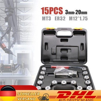 Spannzangensatz ER32 (470E) Inkl. Spannzangenfutter MK3 DIN 6300 & Schlüssel Set