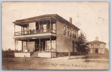 K32/ Kirkville New York RPPC Postcard c1910 Post Office General Store 1069