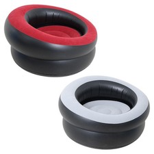 Fauteuil Gonflable Sofa Rond Pouf Portable PVC Flocking Assise Douillette Facile