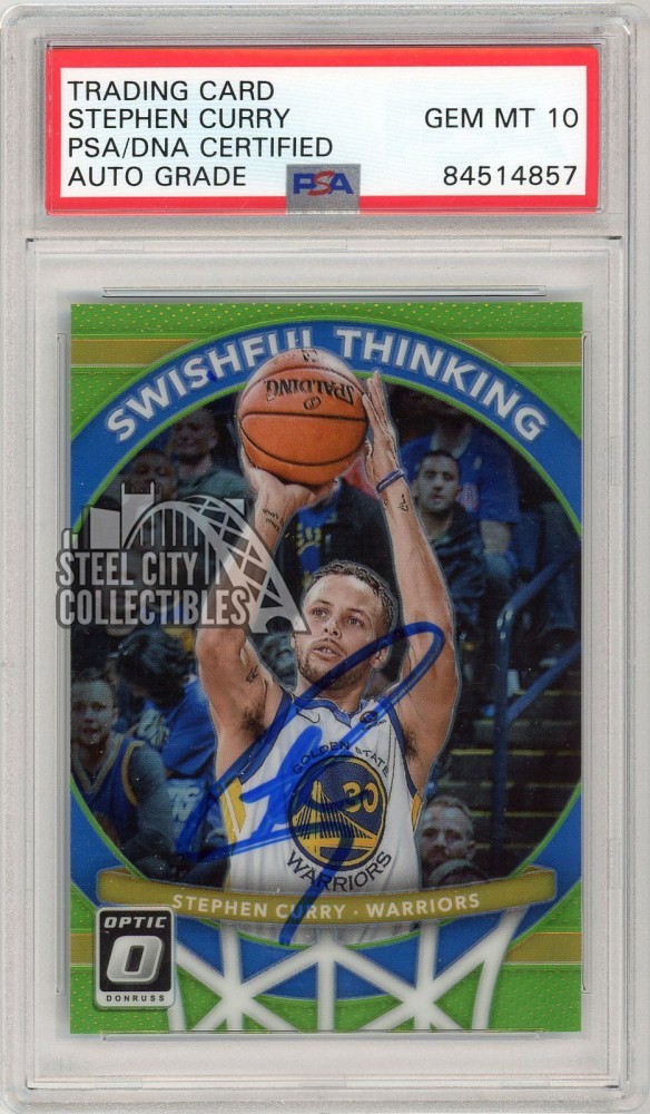 Stephen Curry 2017 Optic Swishful Thinking Autograph Card #7 114/175 PSA/DNA 10