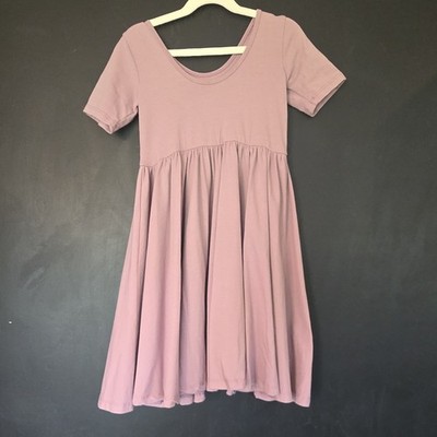 Alice + Ames Girls Fit & Flare Dress Lavender Pink Short Sleeve Scoop Neck  8 | eBay