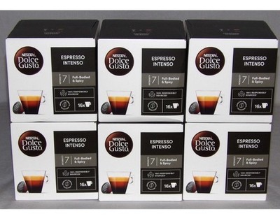 6 Pk ~ NESCAFE Dolce Gusto / ESPRESSO INTENSO 7 /Coffee 96 Capsules /Full-Bodied