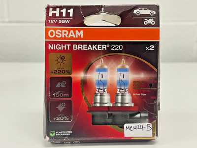 Tried-on! Osram H11 Night Breaker 220 +220% Headlight Fog bulbs 64211NB220-2HB
