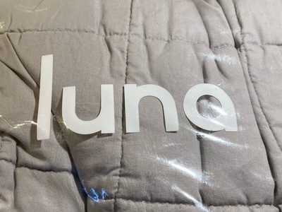Luna Cooling Cotton Twin Size 50x71 Weighted Throw Blanket 12 lbs Gray