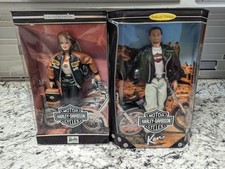 VTG HARLEY DAVIDSON Barbie/ Ken Collector Edition Dolls 1998/99