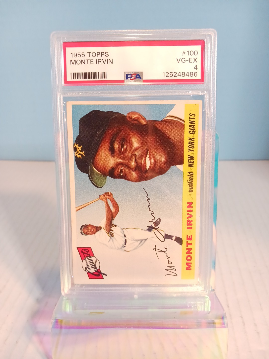 1955 Topps Monte Irvin #100 PSA 4 HOF New York Giants