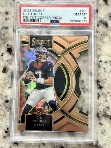 2023 Select CJ Stroud Die Cut Copper Prizm Rookie Card /299 PSA 10 #183 Texans