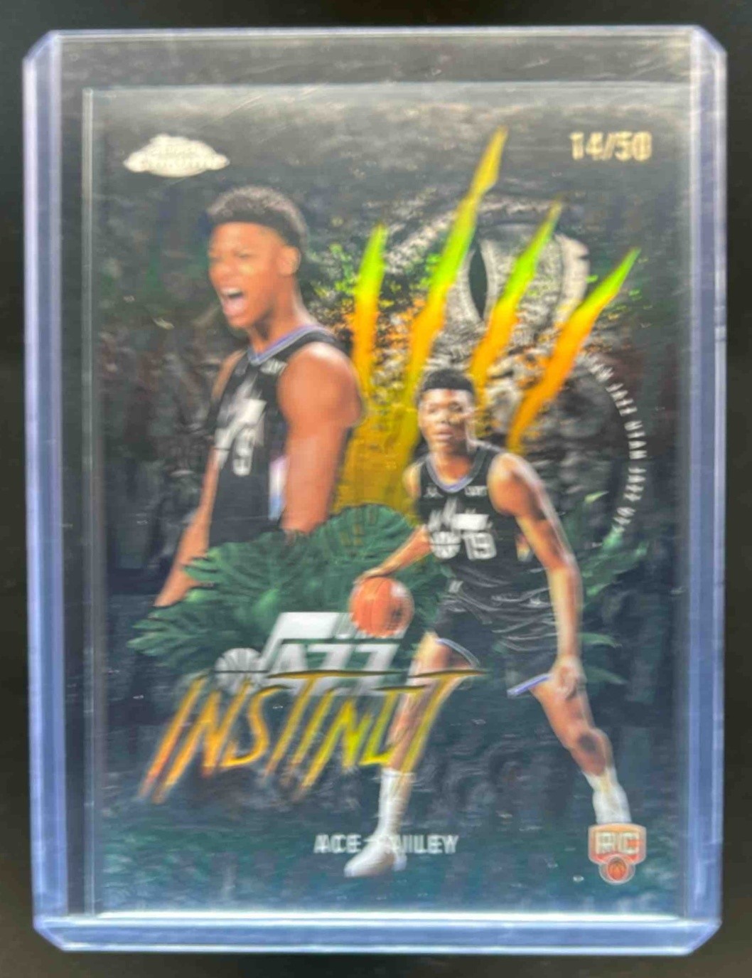 2025-26 Topps Chrome Ace Bailey Instinct RC Gold Refractor Rookie #14/50 Jazz