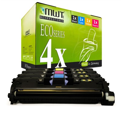 4x Toner for Canon Lasershot LBP 5200 n, 701 CRG-701 CMYK