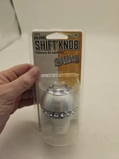 Bling Shift Knob~Custom Accessories~Brushed Chrome W/Rhinestones Universal Fit