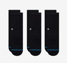 Size Medium Stance Casual Socks Women's Icon 3 Pack Black Shoe Size 8-10.5 New