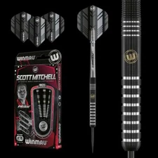 WINMAU SCOTT MITCHELL 22 GRAM STEEL TIP DARTS 90% TUNGSTEN 1456.22