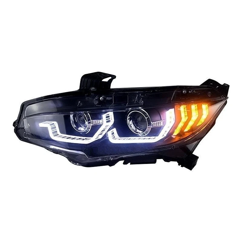 Conjunto de faros LED para Honda Civic 2016-2021 10ª generación luces delanteras HID DRL Foto 3 de 4
