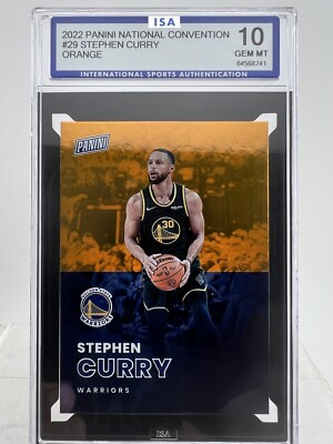 2022 STEPHEN CURRY 02/199 NUMBERED CARD THE NATIONAL ORANGE BLUE