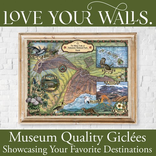 Map Art Print Poster National Park Wall Decor Gift Unframed ~ Free Ship - Picture 5 of 18