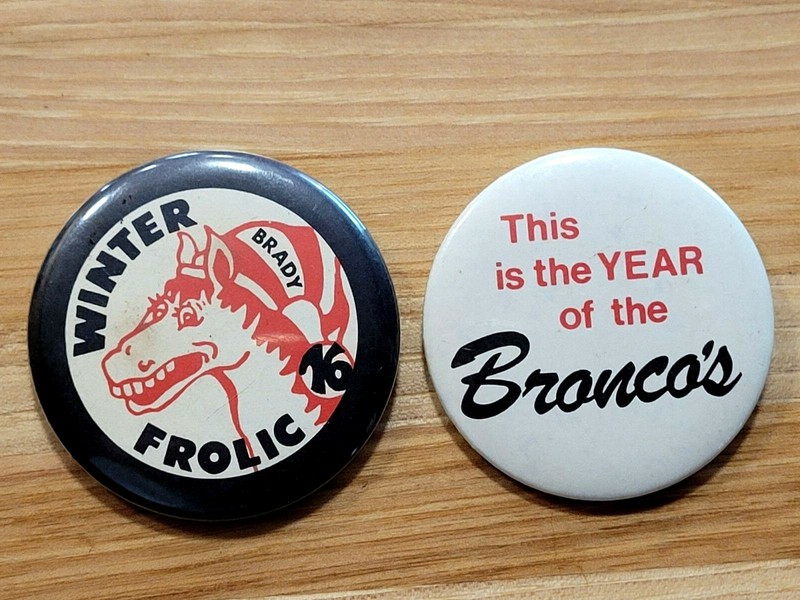 2) BRADY High School  Pinback Buttons ~ West St Paul, MN ~ Lot of 2 Pins