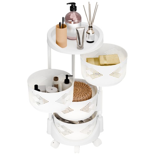 Rotating Kitchen Storage Shelves, Kitchen Vegetable Storage Organizer, 3/4Tiers - Picture 12 of 20