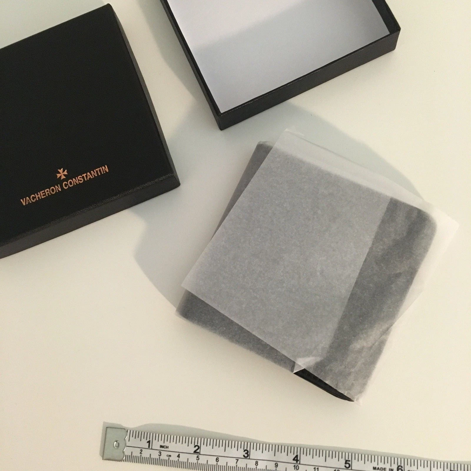 Vacheron Constantin — Vacheron Constantin Mens Wallet Leather Rare Black Gold Chrono Patrimony New