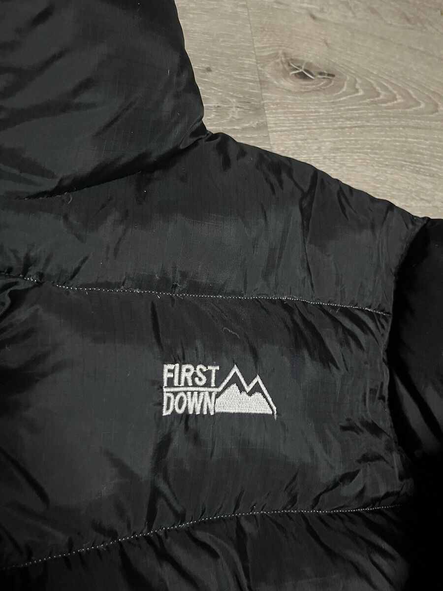 Vintage First Down Black Puffer Down Filled Jacket Vintage First Down Black Puffer Down Filled Jacket